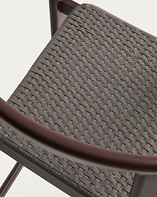 Уличный полубарный стул Erice из алюминия и веревки коричневого цвета, 75 см