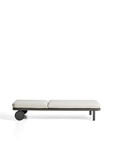 Шезлонг Kionia из алюминия цвета графит