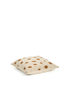 Подушка для пола из бежевого хлопка Tandani с рисунком гепарда 70 x 70 см