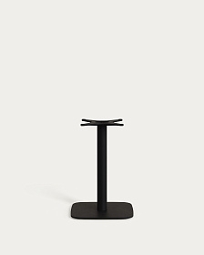 Барный стол Saura из черного металла со столешницей из белой терраццо