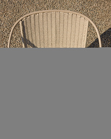 Кресло уличное Atrani из стали и веревки цвета таупе