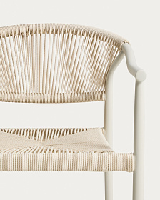 Уличный стул Livadia из бежевого алюминия и веревки