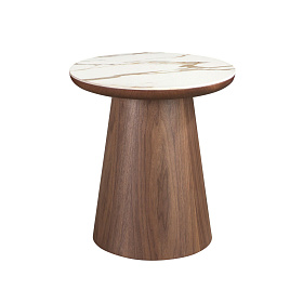 Приставной столик 2159 из керамики в мраморной отделке и ореха