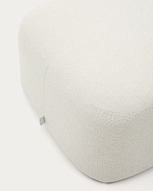 Пуф Martina из шенилла цвета экрю 123 x 85 см