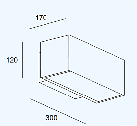 Настенный уличный светильник Afrodita IP66 LED 43.3W 3000K ON-OFF Серый 3617lm 