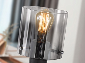 Настольная лампа Venize 1L черный/дымчатый