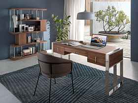 Письменный стол MQ2003 /3135 орех и хромированная сталь