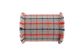 Подушка-ролл GL Tartan синяя большая