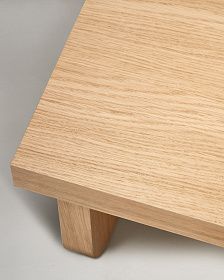 Oaq Журнальный столик из шпона дуба с натуральной отделкой 140 x 75 см