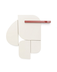 Настенная панель Danei бело-красная 50 x 30 см