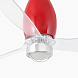 Eterfan M LED Блестящий красный/прозрачный вентилятор с двигателем постоянного тока