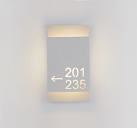 Настенный светильник указатель Z белый