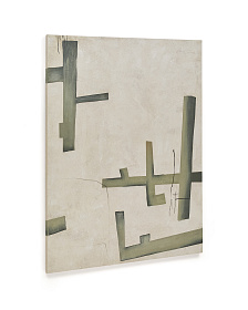 Fida Зеленый абстрактный холст 180 x 140 см