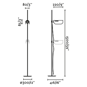 Торшер Martinica черный 1xE27