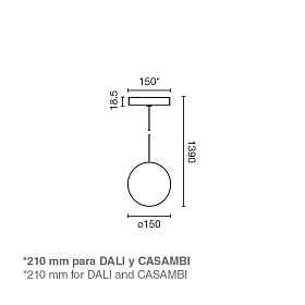 Трековый светильник NESO SLIM UNIK COLGANTE 3000K черный CASAMBI