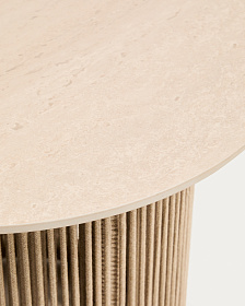 Уличный столик Orosei из алюминия и веревки цвета экрю Ø 55 см