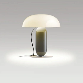 Настольная лампа Gambosa M белый/коричнево-серый