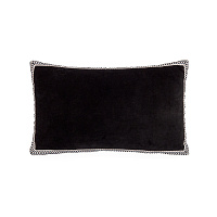 Tanita Чехол на подушку 100% черный хлопок и белая лента 30 х 50 см