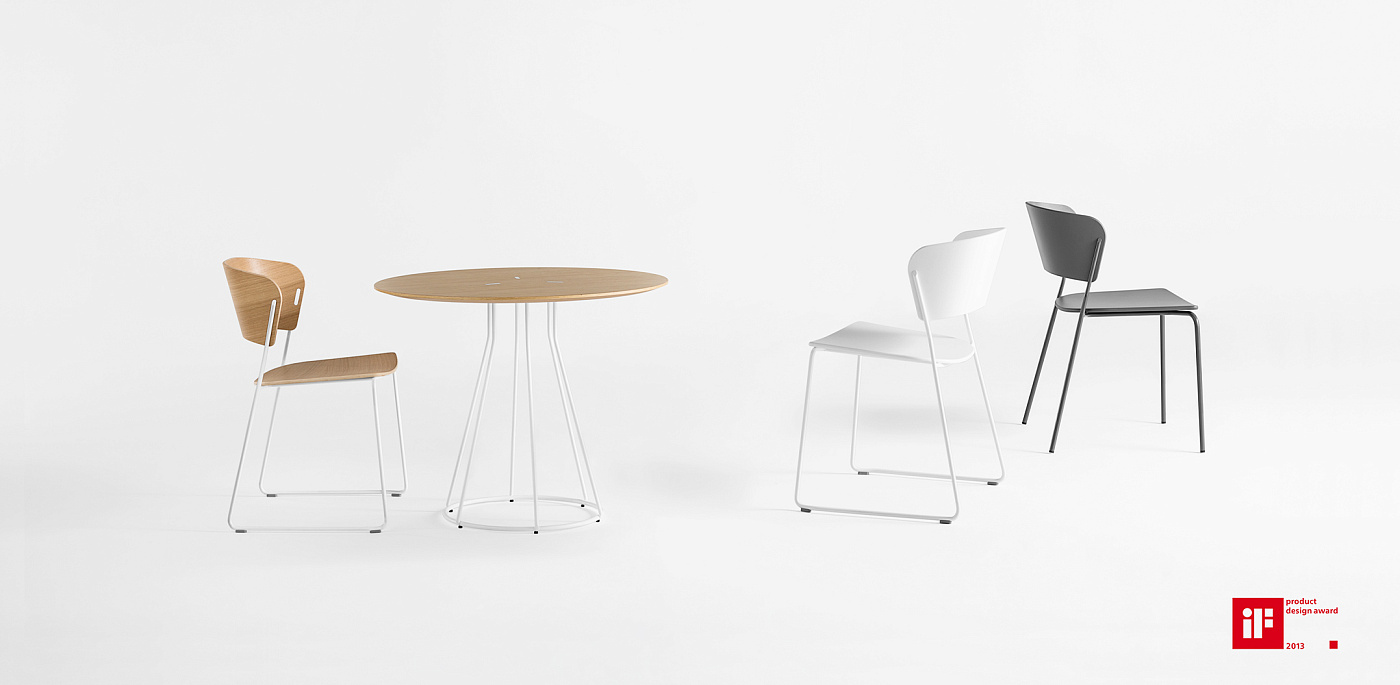 Стул с салазками Arc деревянный