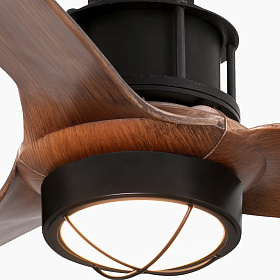 Потолочный вентилятор Deco Fan LED черный/деревянный 81 см