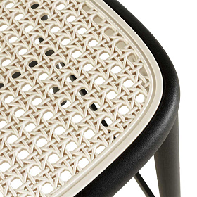 Черный уличный барный стул Gery