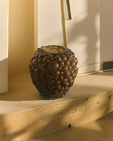 Ваза Mure из коричневого стекла, 30 см