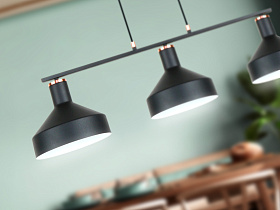 Irias Люстра 3L черный/медный