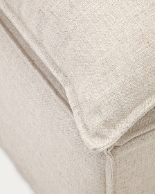 Anarela Пуф со съемным льняным чехлом бежевого цвета 80 х 80 см