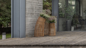 Кашпо Cyclone M NATURAL RATTAN