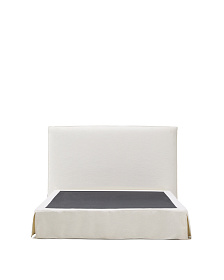 Кровать Jaira из белого шенилла со съемным чехлом для матраса 160x200 см