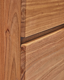 Буфет Uxue из массива акации с беленой отделкой и черной сталью 100 x 155