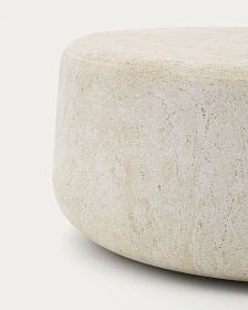 Цементный столик Drasi с отделкой под травертин Ø90 см