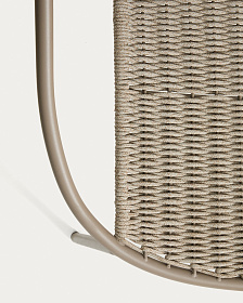 Кресло уличное Atrani из стали и веревки цвета таупе