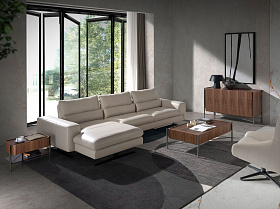 Прикроватная тумбочка 7138/MB2201NS из шпона ореха