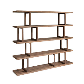 Прямоугольный стеллаж 3294 из орехового дерева