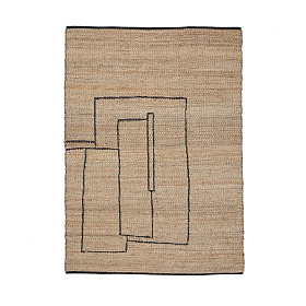 Ковер Velira из джута с графическим рисунком 160 x 230 см