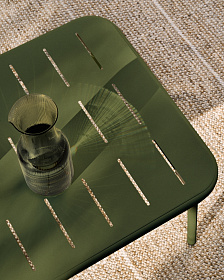 Уличный журнальный столик Zivia из стали зелёного цвета 90 x 50 см