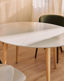 Стол раскладной Oakland белый овальный