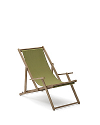 Складное кресло Vilara из акации для улицы салатового цвета
