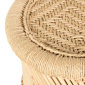 Бамбуковый табурет Ainara с веревочным сиденьем