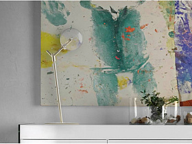 Настольная лампа Atom латунь/опаловый плафон