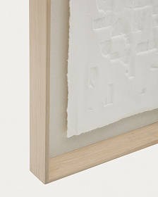 Tuk Картина из папье-маше белая 90 x 70 см