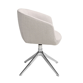 Поворотное кресло 4133/A172 из светло-серой ткани