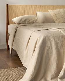 Кровать Elan из шпона и массива ореха со шнуром 160 x 200