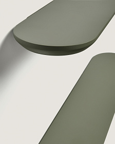 Комплект из 2 полок Arely из МДФ с зеленым лаковым покрытием, 35 см/55 см