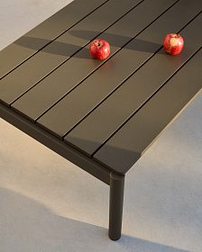 Журнальный столик Sorells из зеленого алюминия 63 x 149 см