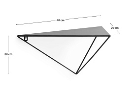 Настенная полка Upp металлическая треугольная