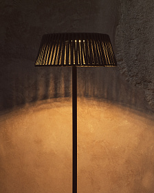 Уличный торшер Aldet на солнечных батареях зеленый, диаметр 46 см