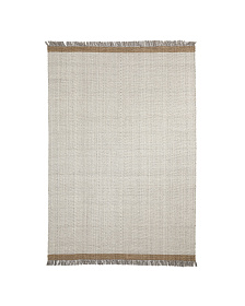 Ковер Brina из бежевой шерсти с узором в елочку 230 x 160 см