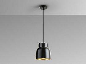 Vulcano Подвесной светильник 1L черный/золотистый